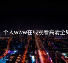 一个人www在线观看高清全集